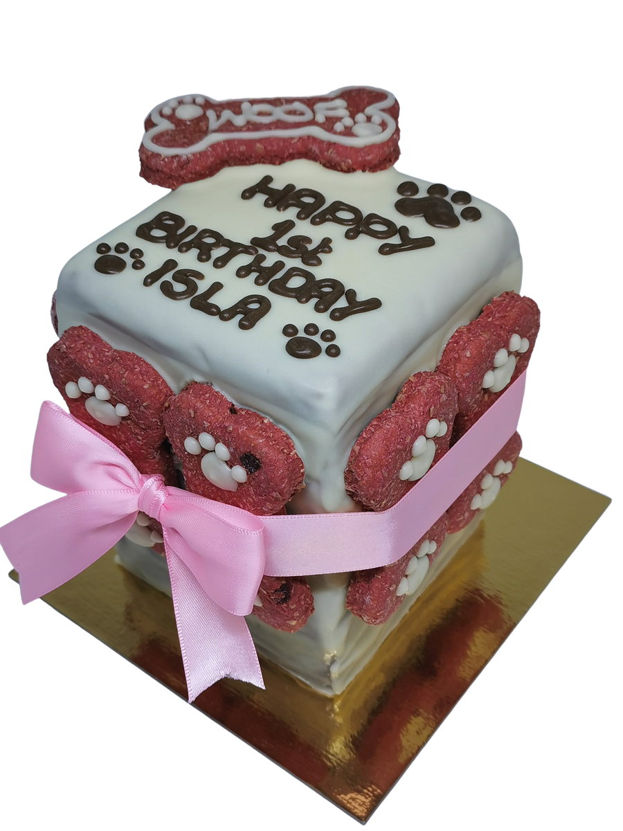 Dog Birthday Cake Isla Design ADELAIDE PICK UP ONLY The Woofery Dog