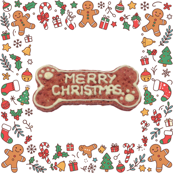 Merry Christmas Bone - Berry