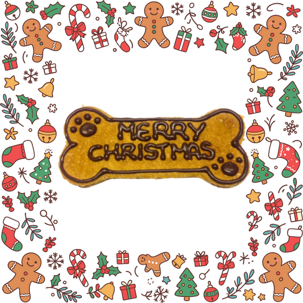 Merry Christmas Bone - Peanut Butter
