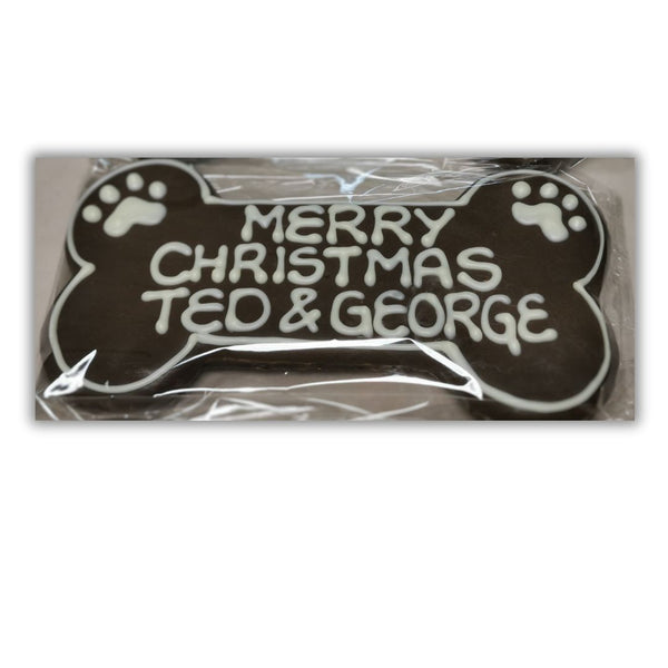 XL Personalised Christmas Bone Biscuit - Gift Boxed