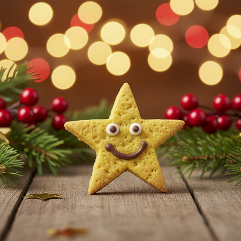 Festive Christmas Star Dog Treat