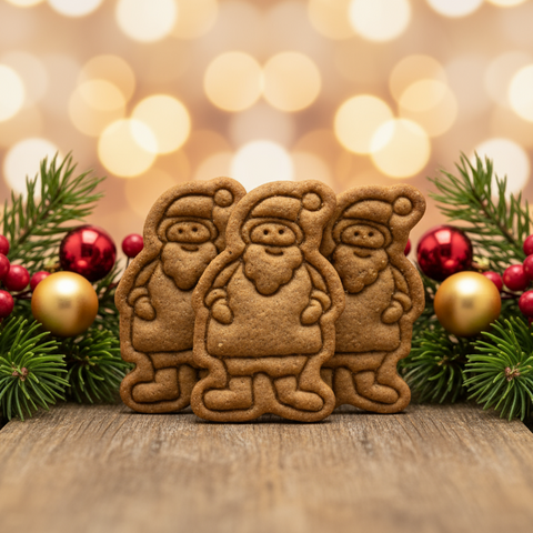 Festive Santa Three Pack Dog Treats - Unwrapped