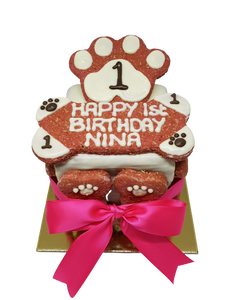 Dog Birthday Cake - Nina Design ADELAIDE PICK UP ONLY