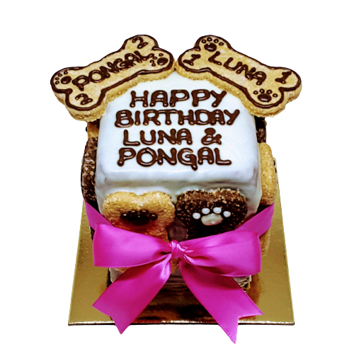 Dog Birthday Cake - Luna and Pongal Design ADELAIDE PICK UP ONLY