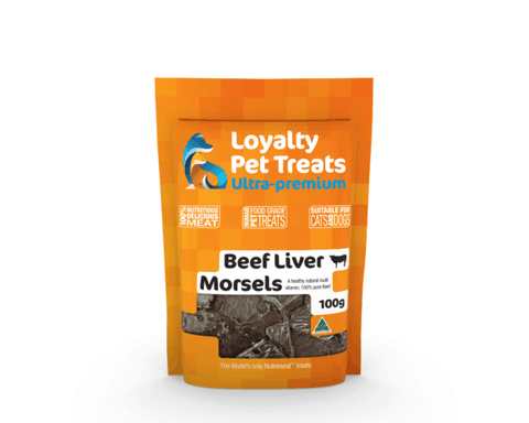 Beef Liver Morsels 100gm - Loyalty Pet Treats