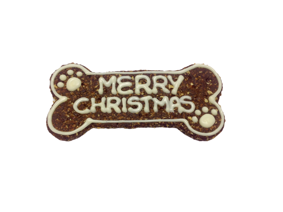 Merry Christmas Bone - Carob