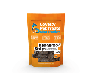 Pure Australian Kangaroo Strips 100gm - Loyalty Pet Treats