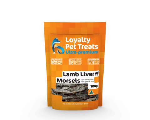 Lamb Liver Morsels 100gm - Loyalty Pet Treats